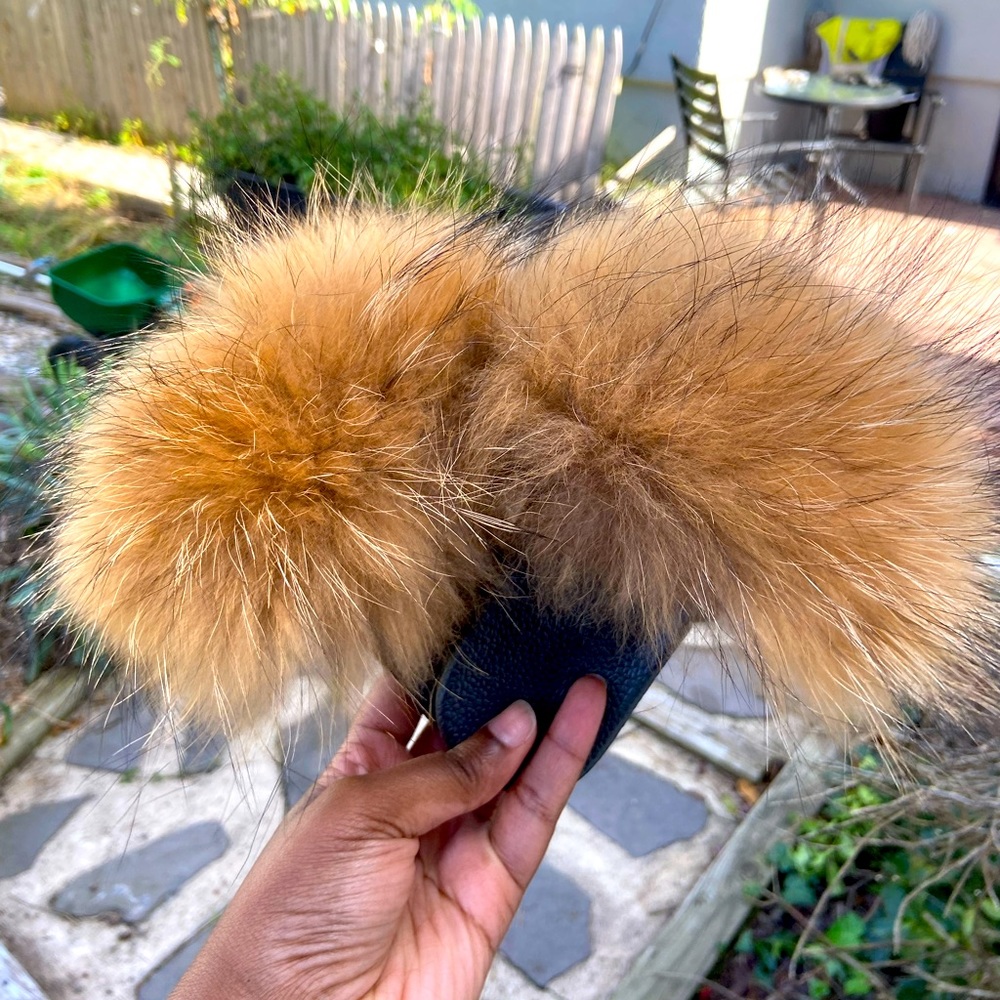 Toddler / child fur slides